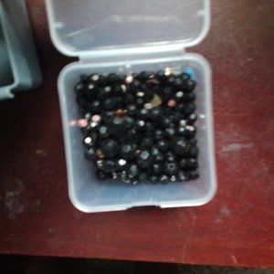 Miscellaneous black beads